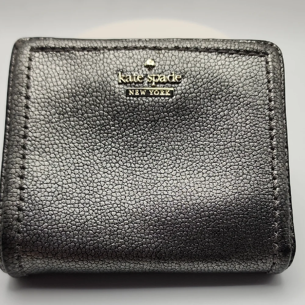 Kate Spade Metallic Black/Silver Wallet